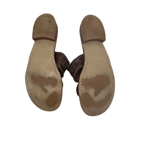 Jack Rogers Brown Flat T-Strap Sandals Size 7 Women's - Picture 8 of 8